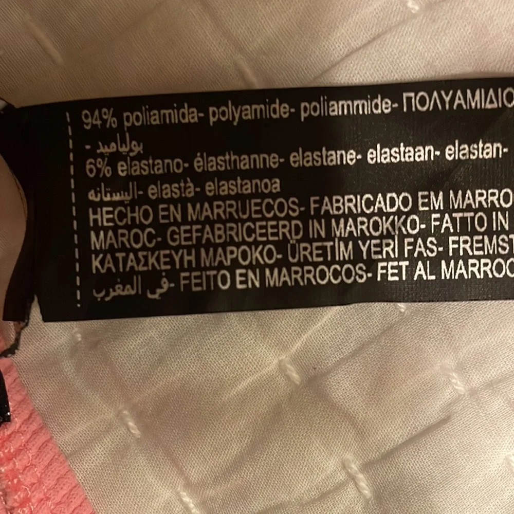NWT Zara Pink short sleeve bandeau/bralette/bikini top in pink size small - Picture 5 of 5